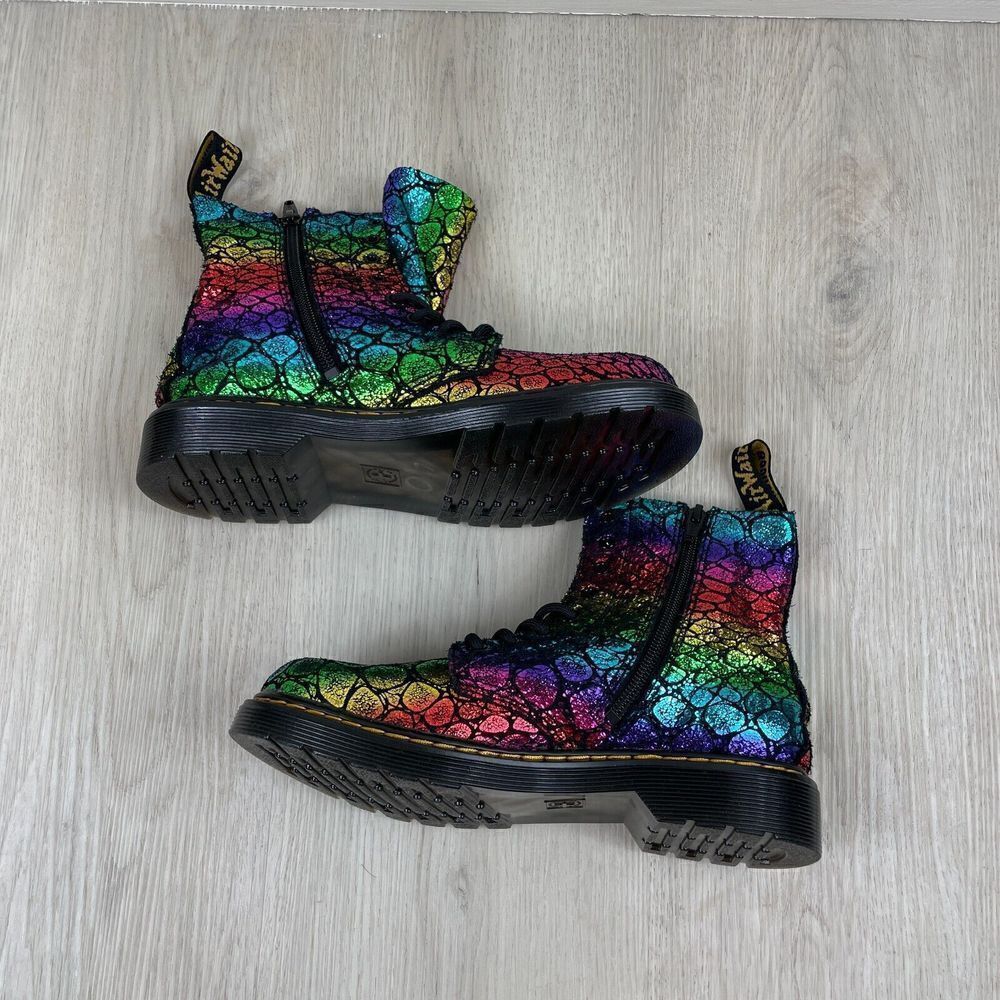 Dr. Martens 1460‎ Pascal Boot Womens 5 Rainbow Crocodile Metallic - Picture 4 of 7